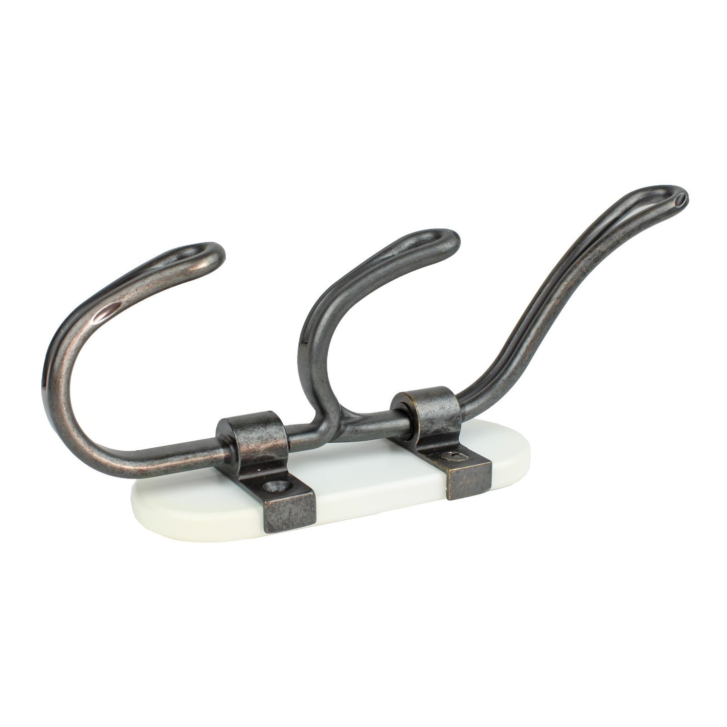 Triple Prong Metal Middle Swivel Wall Hook Coat Towel Cap Purse Clothes Hanger