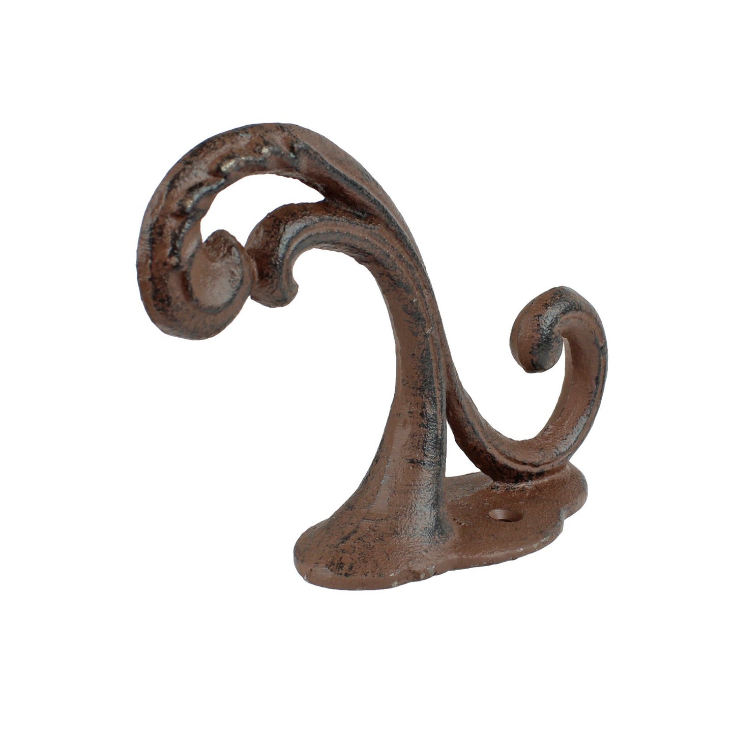 Rustic Cast Iron Vines Double Wall Hook Towel Hat Coat Purse Hanger Heavy Duty