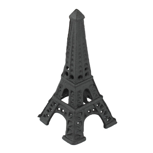 Small Cast Iron Eiffel Tower Shelf Decor Figurine Statue Matte Black 6 inch Tall