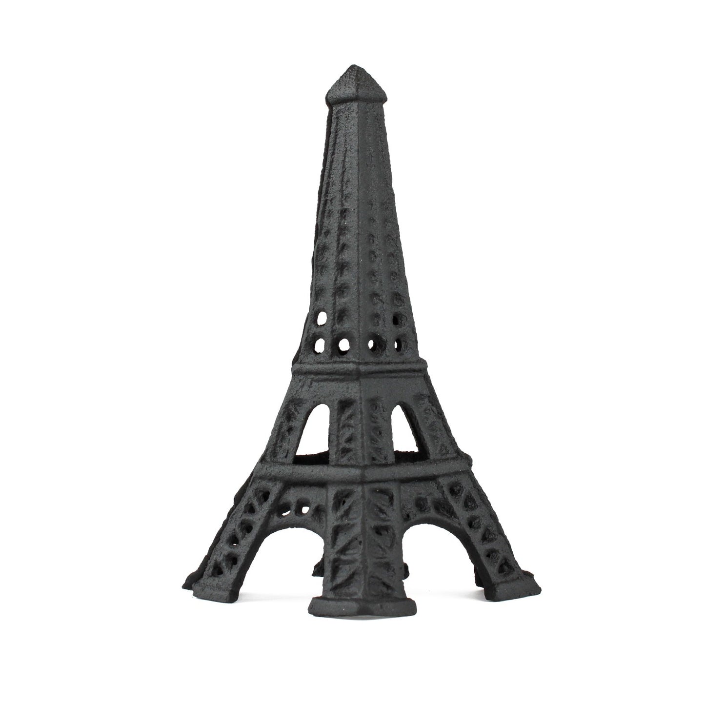 Small Cast Iron Eiffel Tower Shelf Decor Figurine Statue Matte Black 6 inch Tall