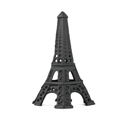 Small Cast Iron Eiffel Tower Shelf Decor Figurine Statue Matte Black 6 inch Tall