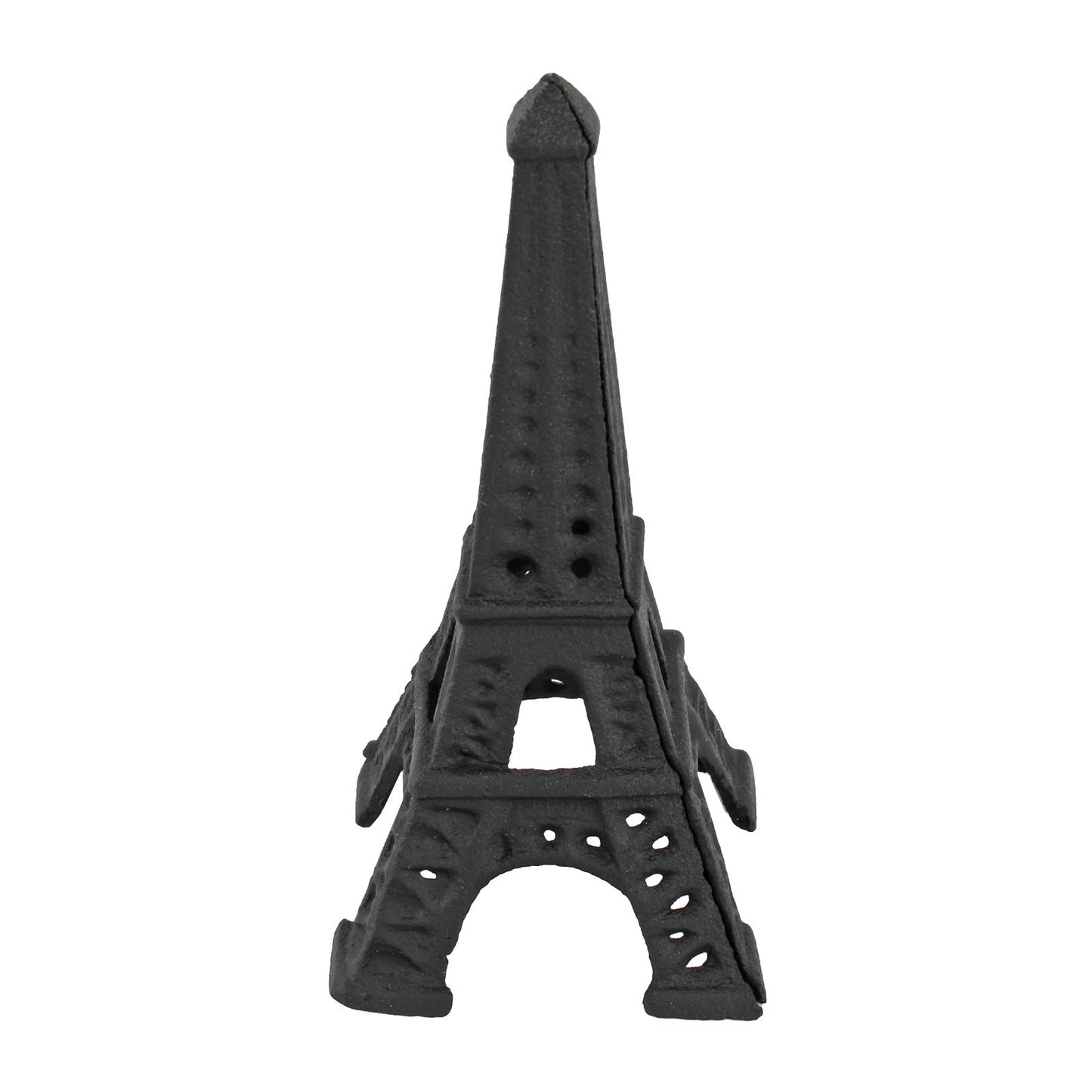 Small Cast Iron Eiffel Tower Shelf Decor Figurine Statue Matte Black 6 inch Tall