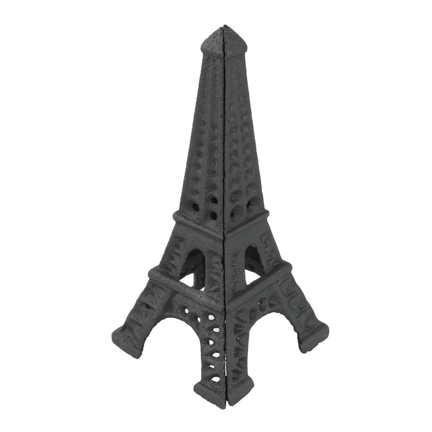 Small Cast Iron Eiffel Tower Shelf Decor Figurine Statue Matte Black 6 inch Tall