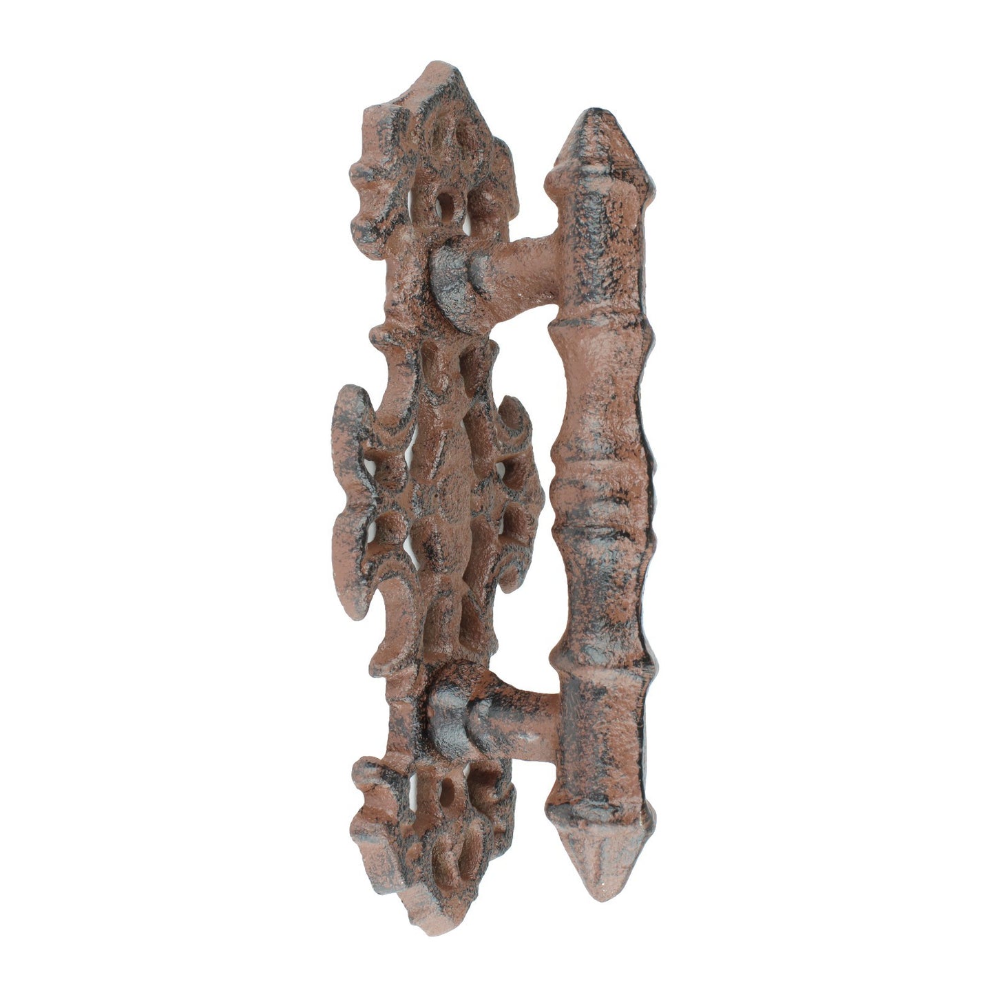 Ornate Victorian Door Handle Pull Rustic Cast Iron Fancy Antique Style 6 1/2 in