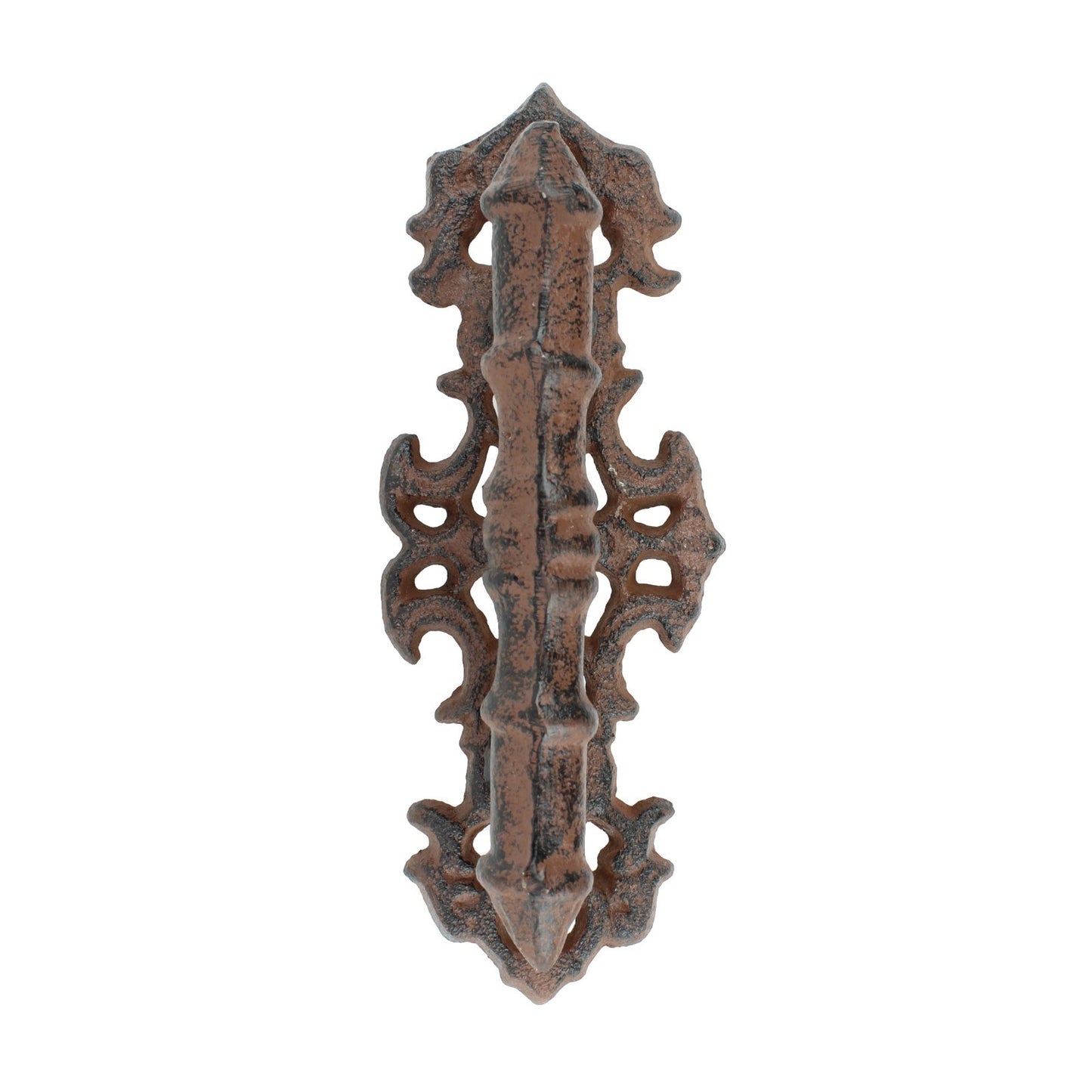 Ornate Victorian Door Handle Pull Rustic Cast Iron Fancy Antique Style 6 1/2 in
