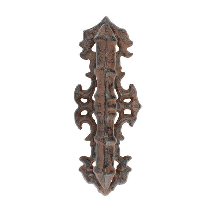 Ornate Victorian Door Handle Pull Rustic Cast Iron Fancy Antique Style 6 1/2 in