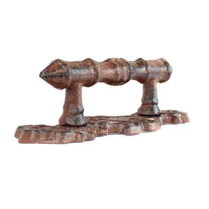 Ornate Victorian Door Handle Pull Rustic Cast Iron Fancy Antique Style 6 1/2 in