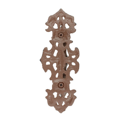Ornate Victorian Door Handle Pull Rustic Cast Iron Fancy Antique Style 6 1/2 in