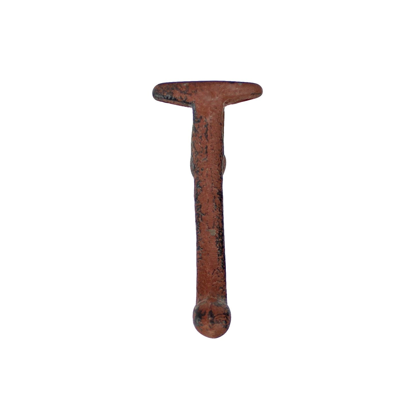 Rustic Cast Iron Double Wall Hook Key Towel Coat Hanger Antique Brown 3 1/4 inch