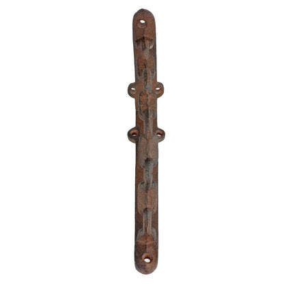 2 Rustic Cast Iron Chain Links Shelf Brackets Industrial Corner Brace 7.5 x 5 in