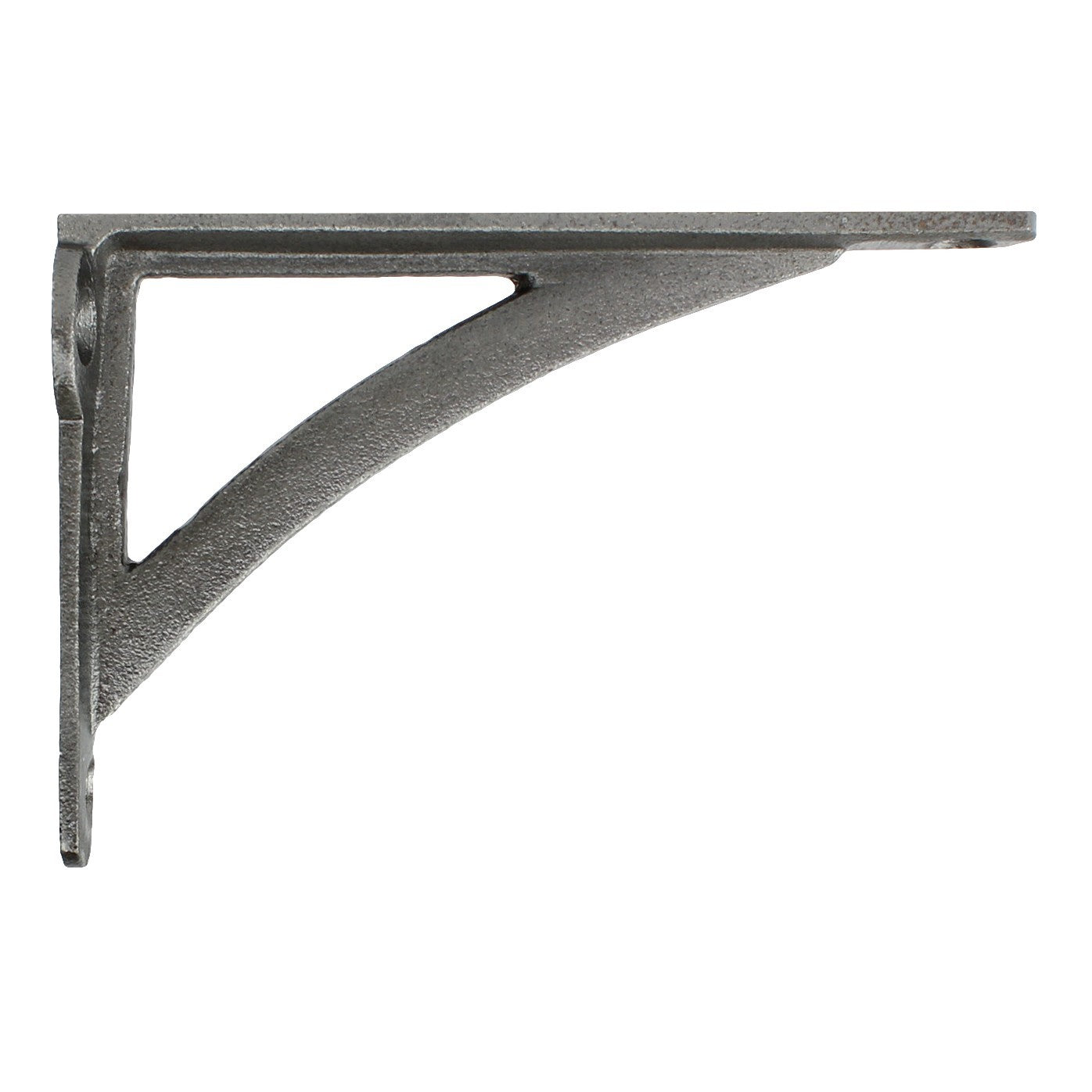 2 Small Simple Glazed Cast Iron Shelf Brackets Corner Braces Gray 4.5 x 3 inch