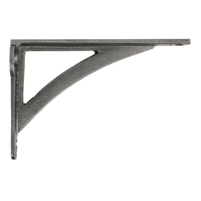 2 Small Simple Glazed Cast Iron Shelf Brackets Corner Braces Gray 4.5 x 3 inch