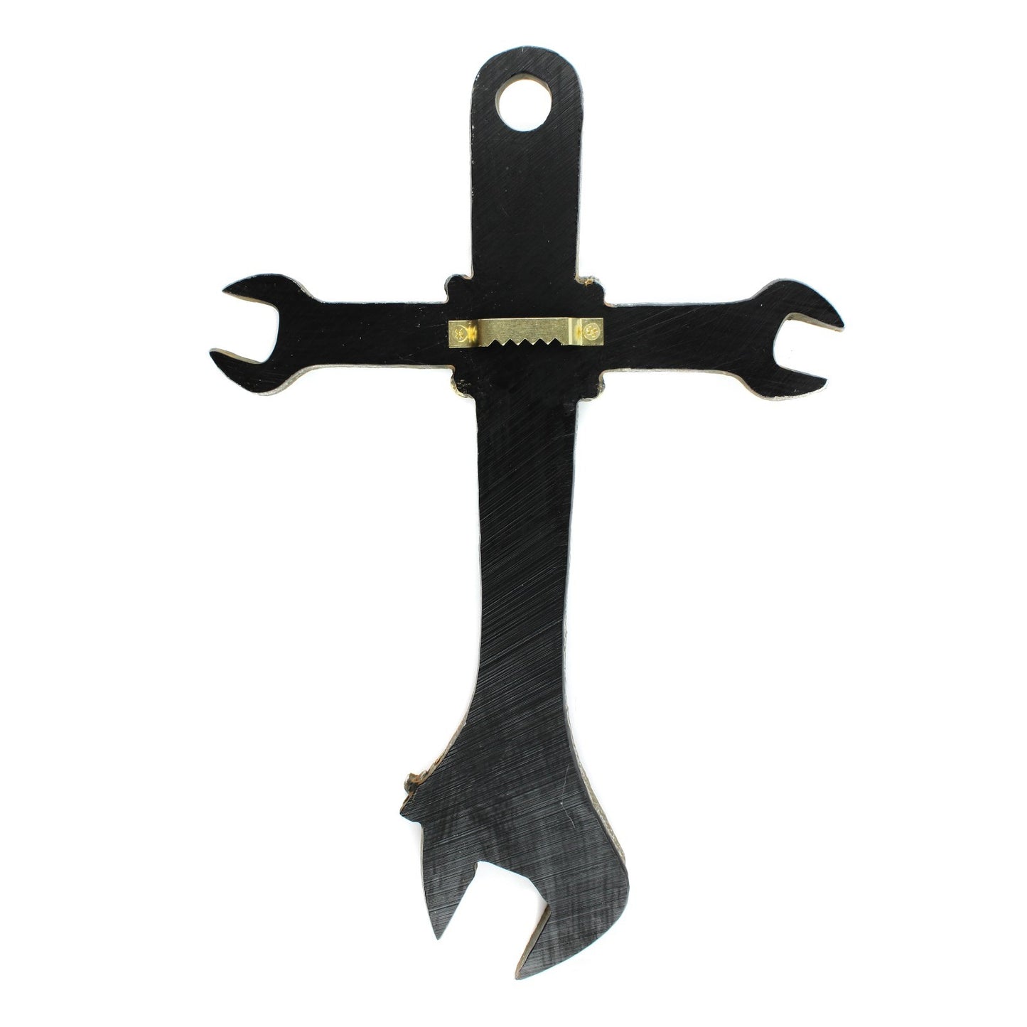 Adjustable Wrench Resin Wall Cross Mechanic Man Cave Car Garage Decor 11 3/8 in