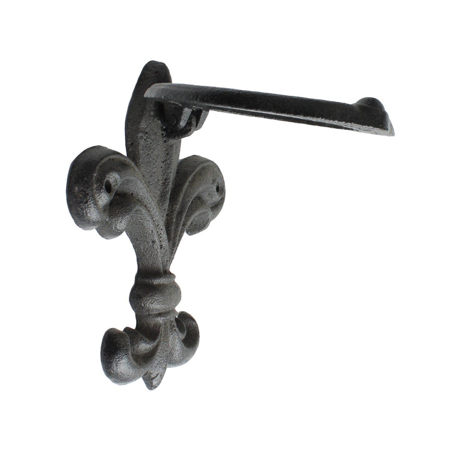 Black Fleur De Lis Door Knocker Rustic Victorian Front Door Accessory 6 inch