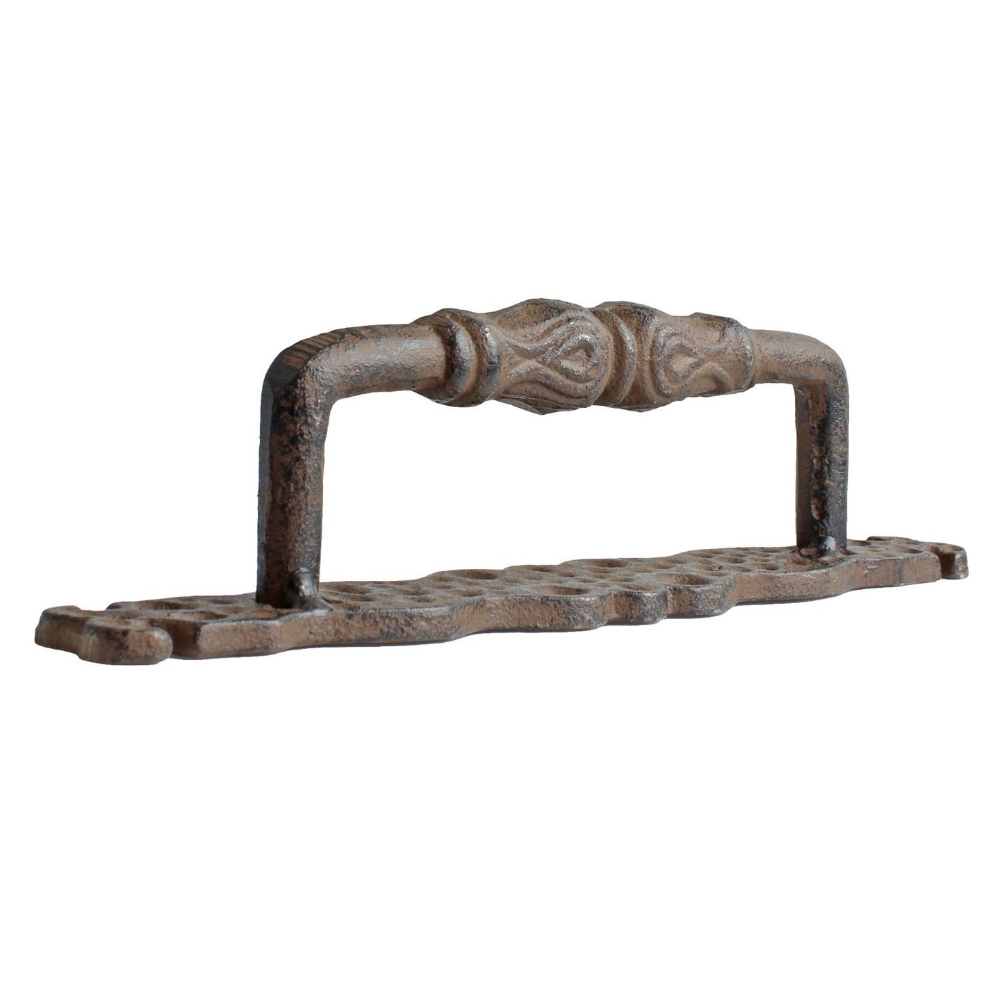 2 Large Rustic Cast Iron Door Handles Heavy Duty Victorian Antique Style 9.5 in