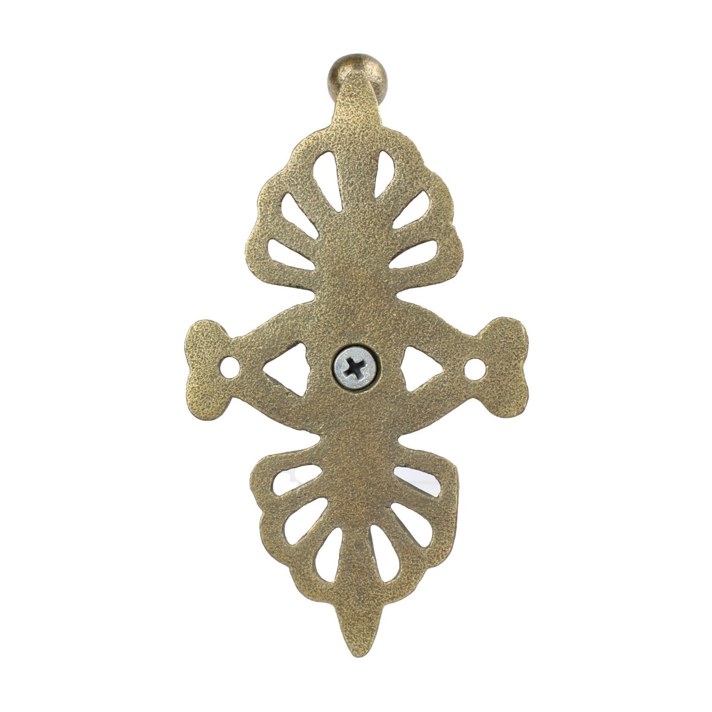 Antique Gold Baroque Metal Double Wall Hook Key Towel Coat Hanger 5 inch Tall