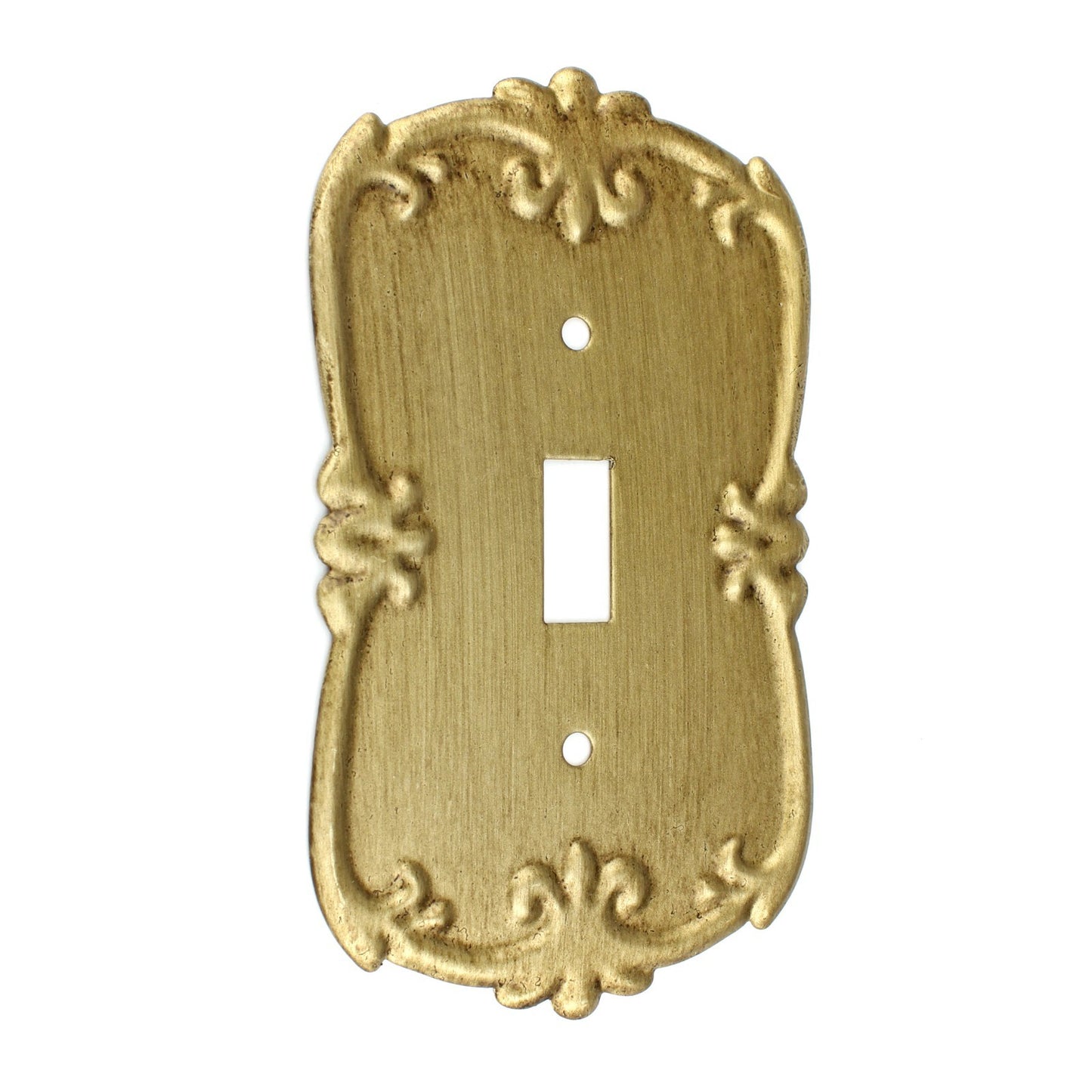 Ornate Gold Metal Floral Vines Single Toggle Switch Wall Plate Cover