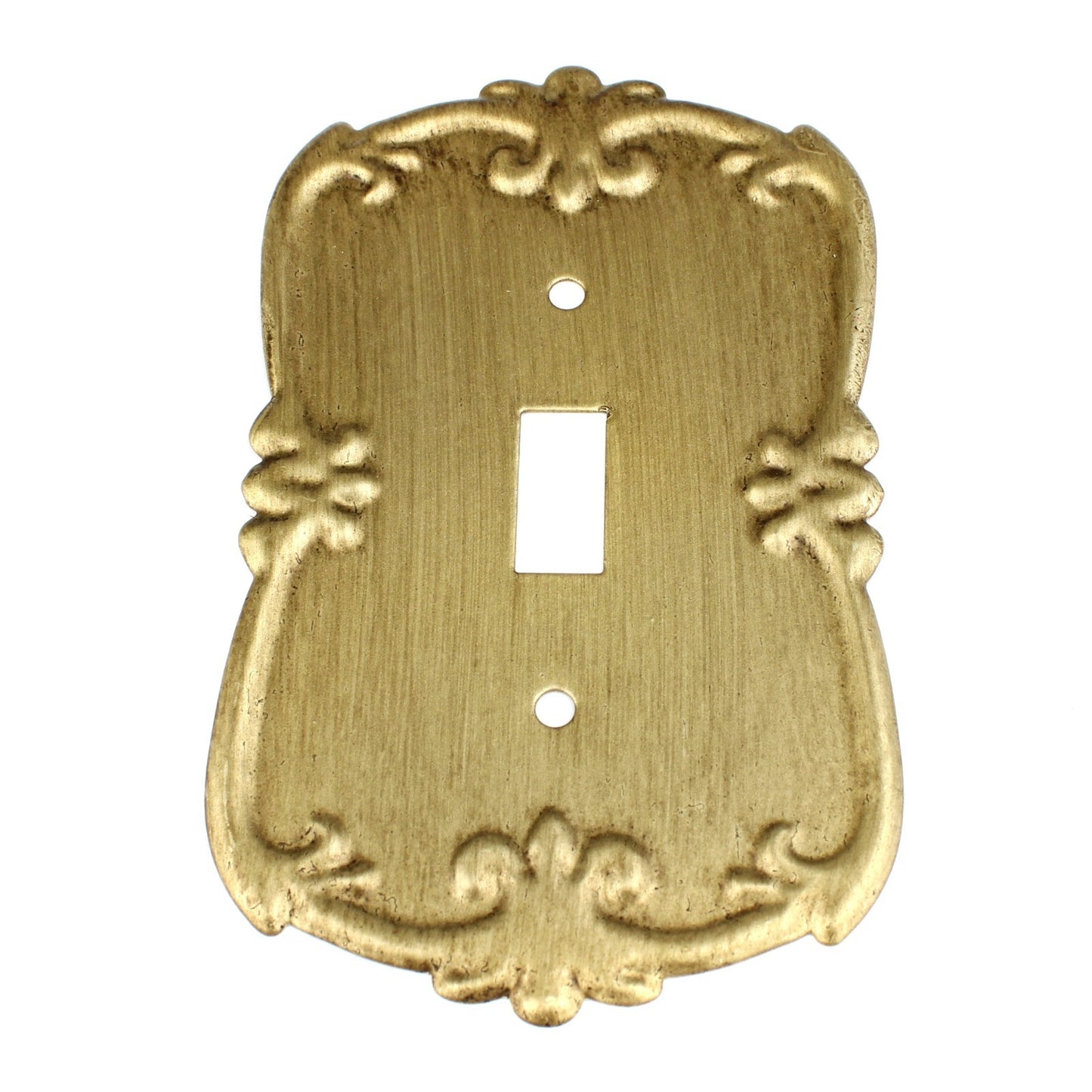 Ornate Gold Metal Floral Vines Single Toggle Switch Wall Plate Cover