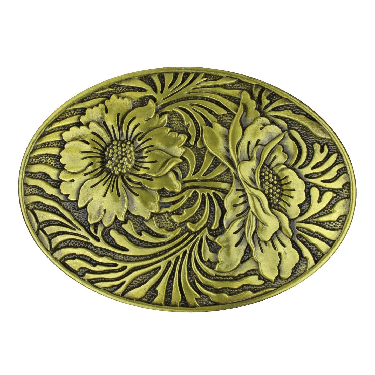 Sunflowers Western Cowgirl Belt Buckle Antique Bronze Finish For 1.5 inch Belts