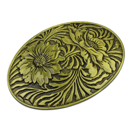 Sunflowers Western Cowgirl Belt Buckle Antique Bronze Finish For 1.5 inch Belts
