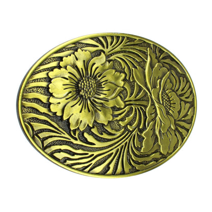 Sunflowers Western Cowgirl Belt Buckle Antique Bronze Finish For 1.5 inch Belts