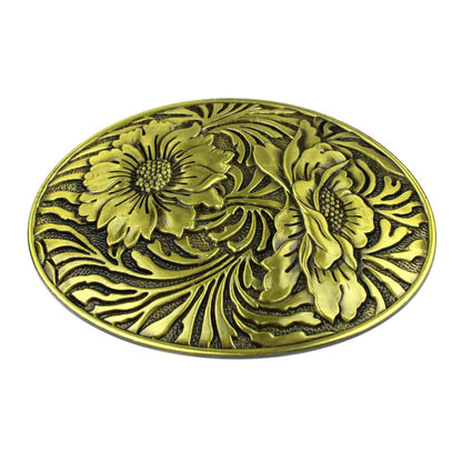 Sunflowers Western Cowgirl Belt Buckle Antique Bronze Finish For 1.5 inch Belts