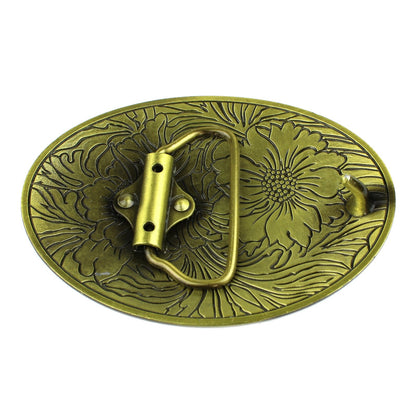 Sunflowers Western Cowgirl Belt Buckle Antique Bronze Finish For 1.5 inch Belts