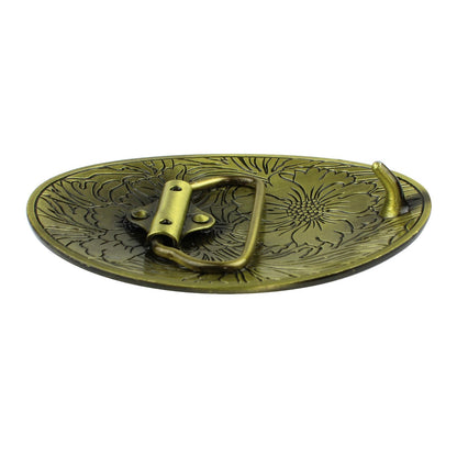 Sunflowers Western Cowgirl Belt Buckle Antique Bronze Finish For 1.5 inch Belts
