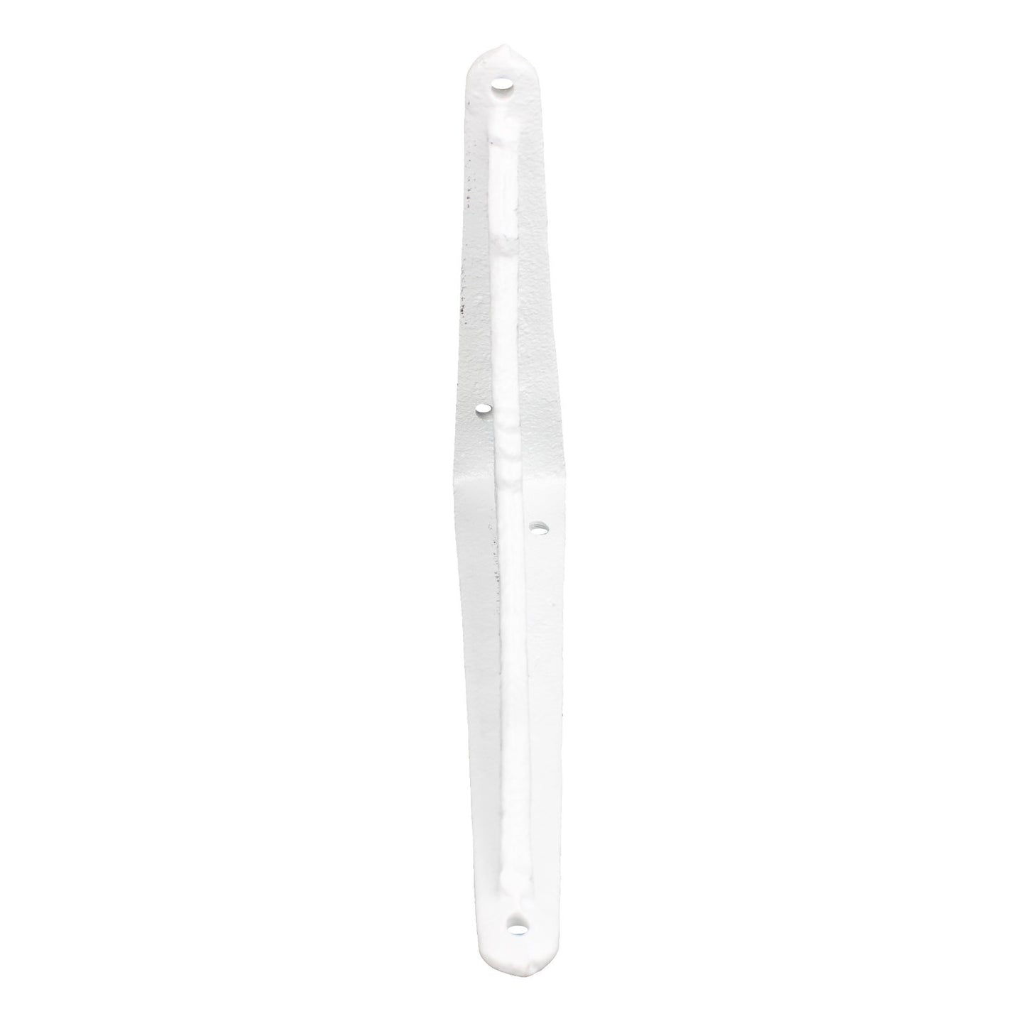 2 Small Cast Iron Lattice Shelf Brackets Distressed Rustic White 5 x 4 inch