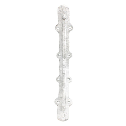 2 Shelf Brackets Scrolls Cast Iron Brace Rustic Antique White 6 1/4 x 5 1/4 inch