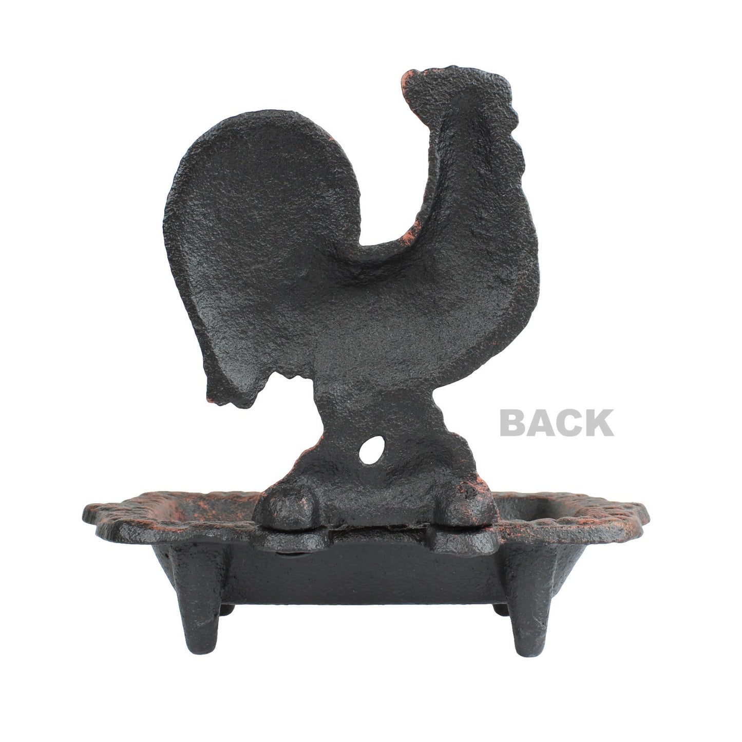 Rooster Soap Dish Cast Iron Country Bathroom Decor Rustic Antique Copper