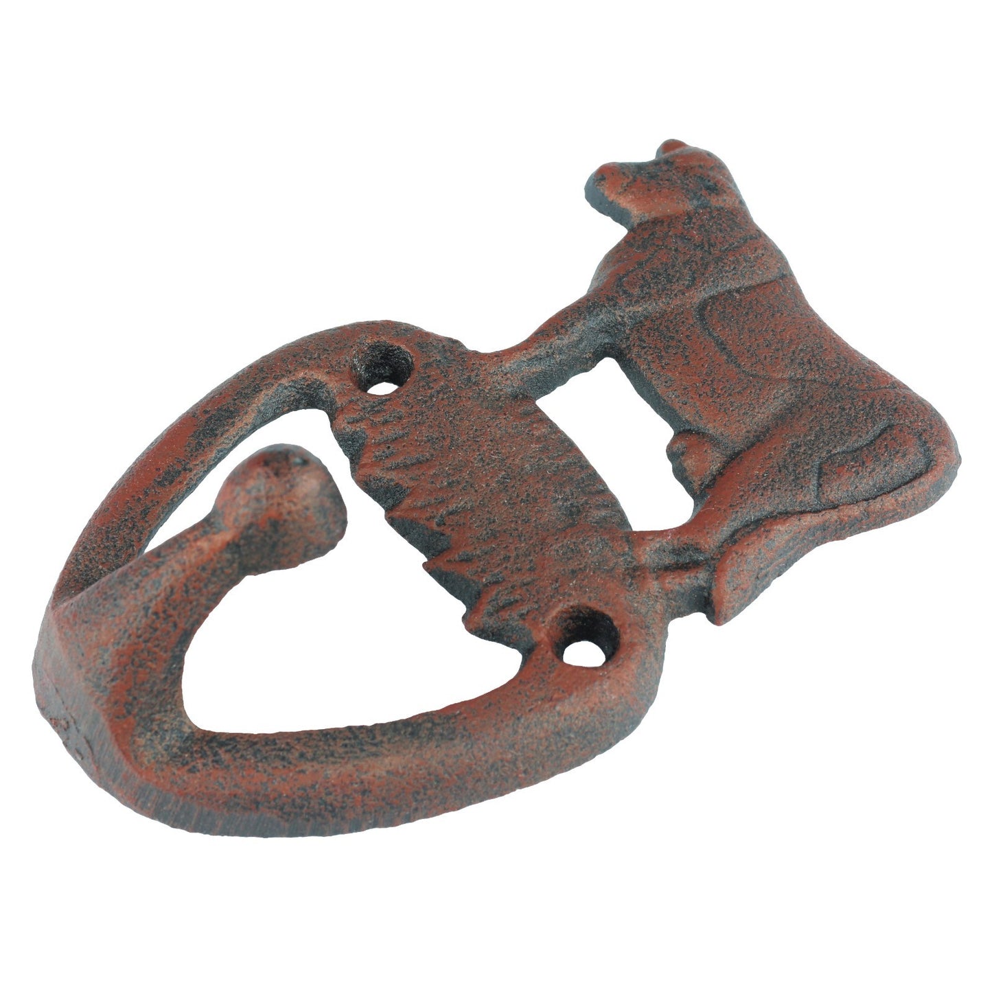 Cow Wall Hook Cast Iron Key Towel Coat Purse Leash Hanger Rustic Copper 4 3/4 in