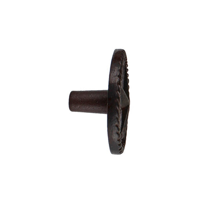 6 Western Star Rope Border Cabinet Drawer Knob Pulls Rustic Brown 2 in Diameter