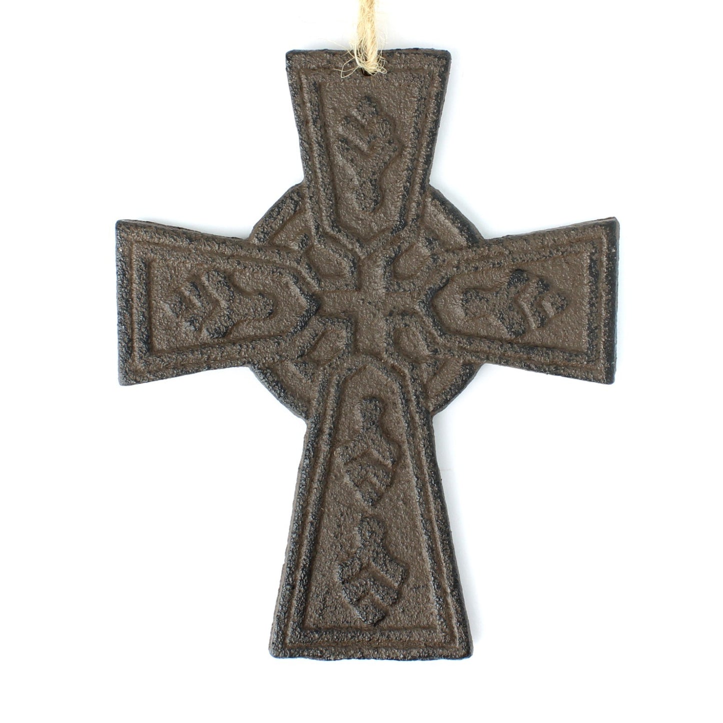 3 Assorted Small Cast Iron Wall Crosses Religious Rustic Home Decor 5 3/8 inch