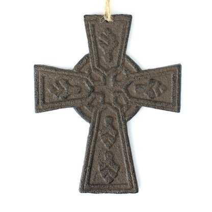 3 Assorted Small Cast Iron Wall Crosses Religious Rustic Home Decor 5 3/8 inch