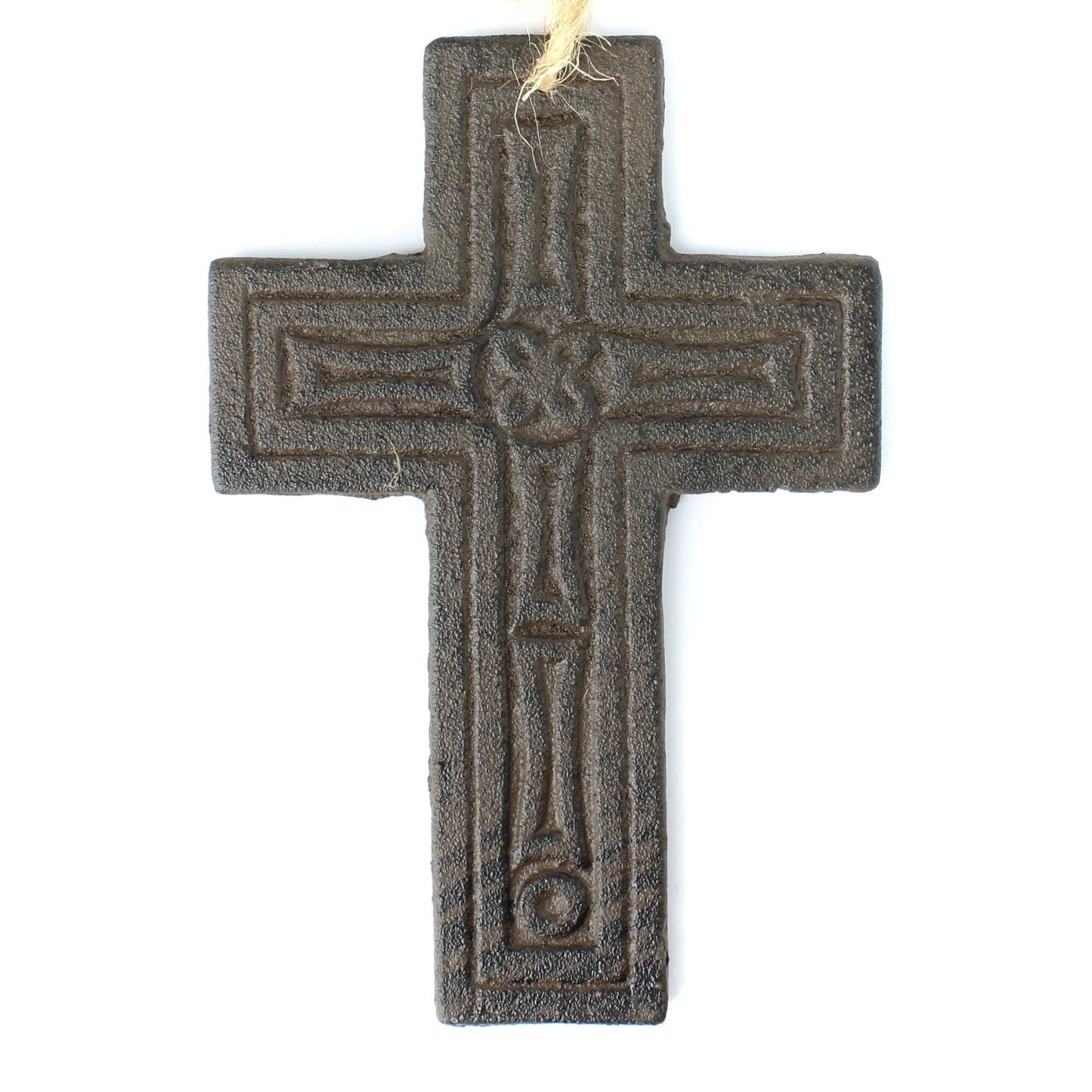 3 Assorted Small Cast Iron Wall Crosses Religious Rustic Home Decor 5 3/8 inch