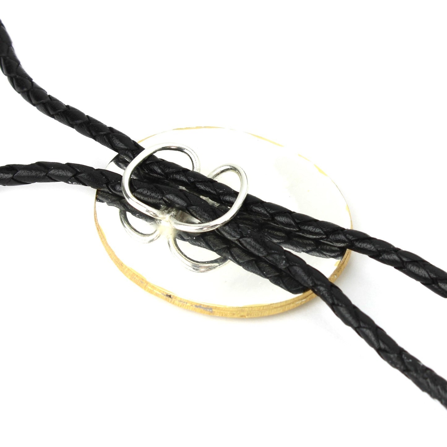 Western Cowboy Bolo Tie Double Boots German Silver Etched Pendant 36 inch Cord