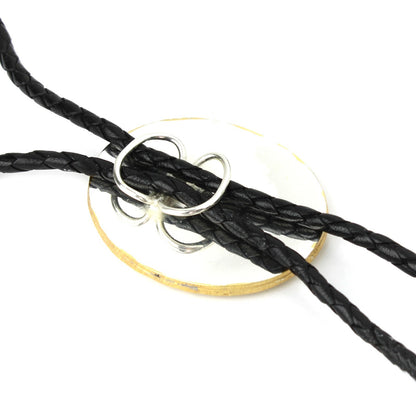 Western Cowboy Bolo Tie Double Boots German Silver Etched Pendant 36 inch Cord
