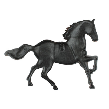 Elegant Cast Iron Galloping Horse Wall Decor Plaque Antique Copper 13.5 x 10 in