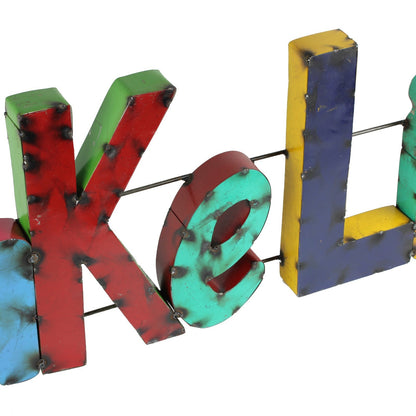 Lake Life Recycled Metal Sign Colorful Retro Style Wall Decor 37 x 11 inch