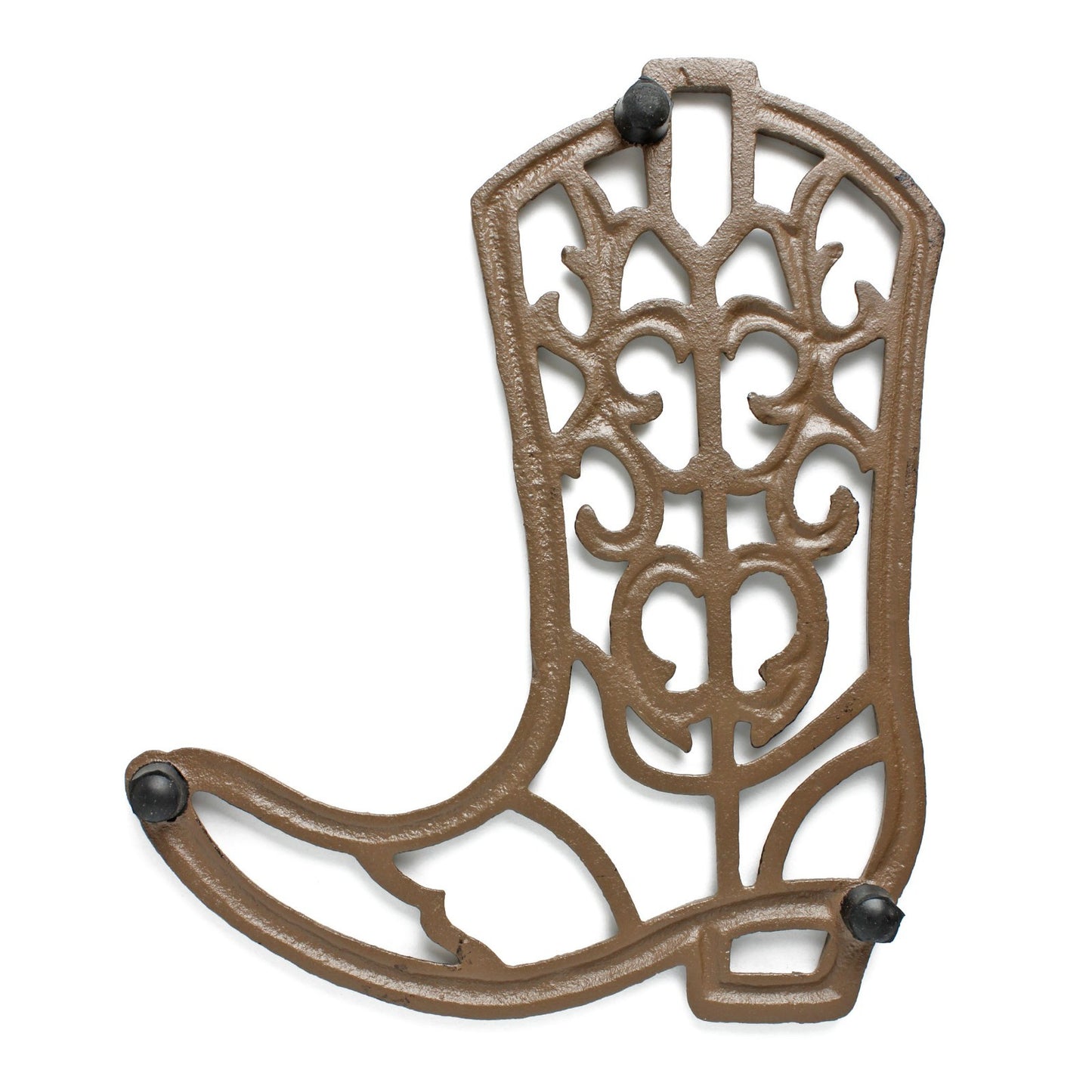 Cast Iron Cowboy Boot Trivet Hot Pot Plate Holder Rustic Western Kitchen Decor