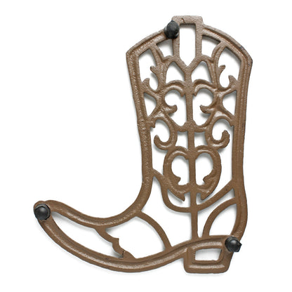 Cast Iron Cowboy Boot Trivet Hot Pot Plate Holder Rustic Western Kitchen Decor