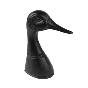 Black Metal Duck Bookend Rustic Farmhouse Decor Figurine Lightweight 7.5 in Tall