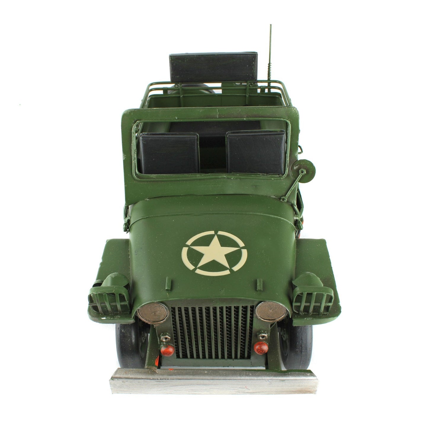 Metal Army Jeep Willys Military Collectable Model Light Utility Vehicle 12.5 in