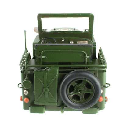 Metal Army Jeep Willys Military Collectable Model Light Utility Vehicle 12.5 in