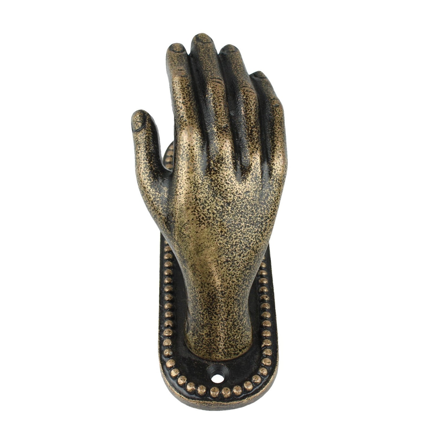 Cast Iron Hand Wall Hook Antique Bronze Open Palm Coat Purse Towel Hanger 4 3/8"