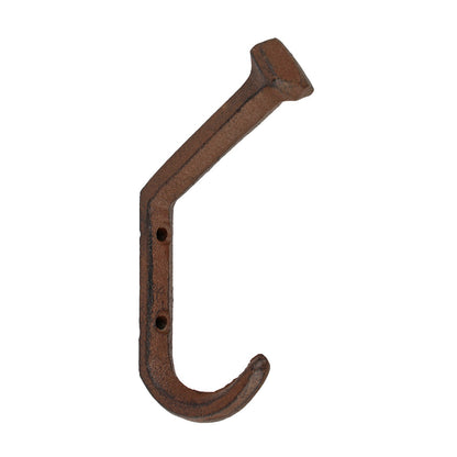 Cast Iron Railroad Spike Double Wall Hook Industrial Rustic Coat Towel Hanger