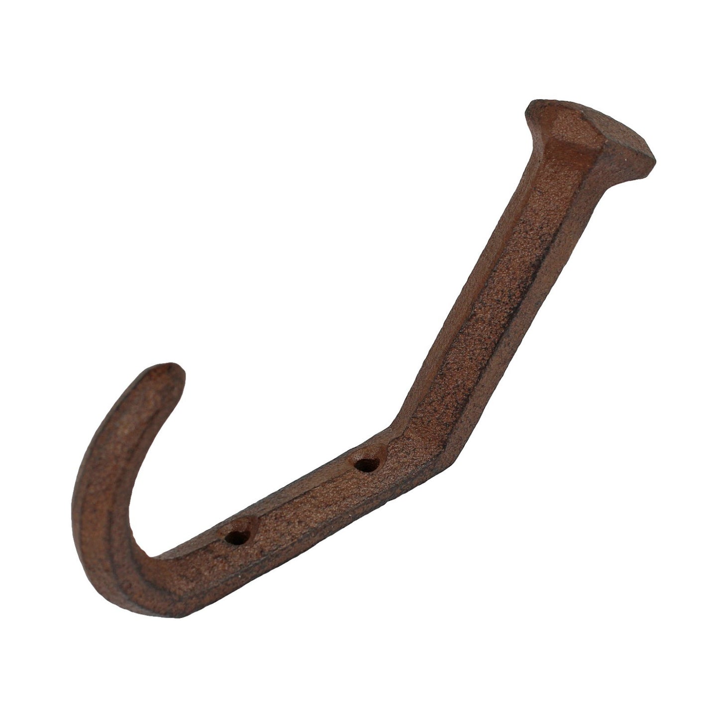 Cast Iron Railroad Spike Double Wall Hook Industrial Rustic Coat Towel Hanger