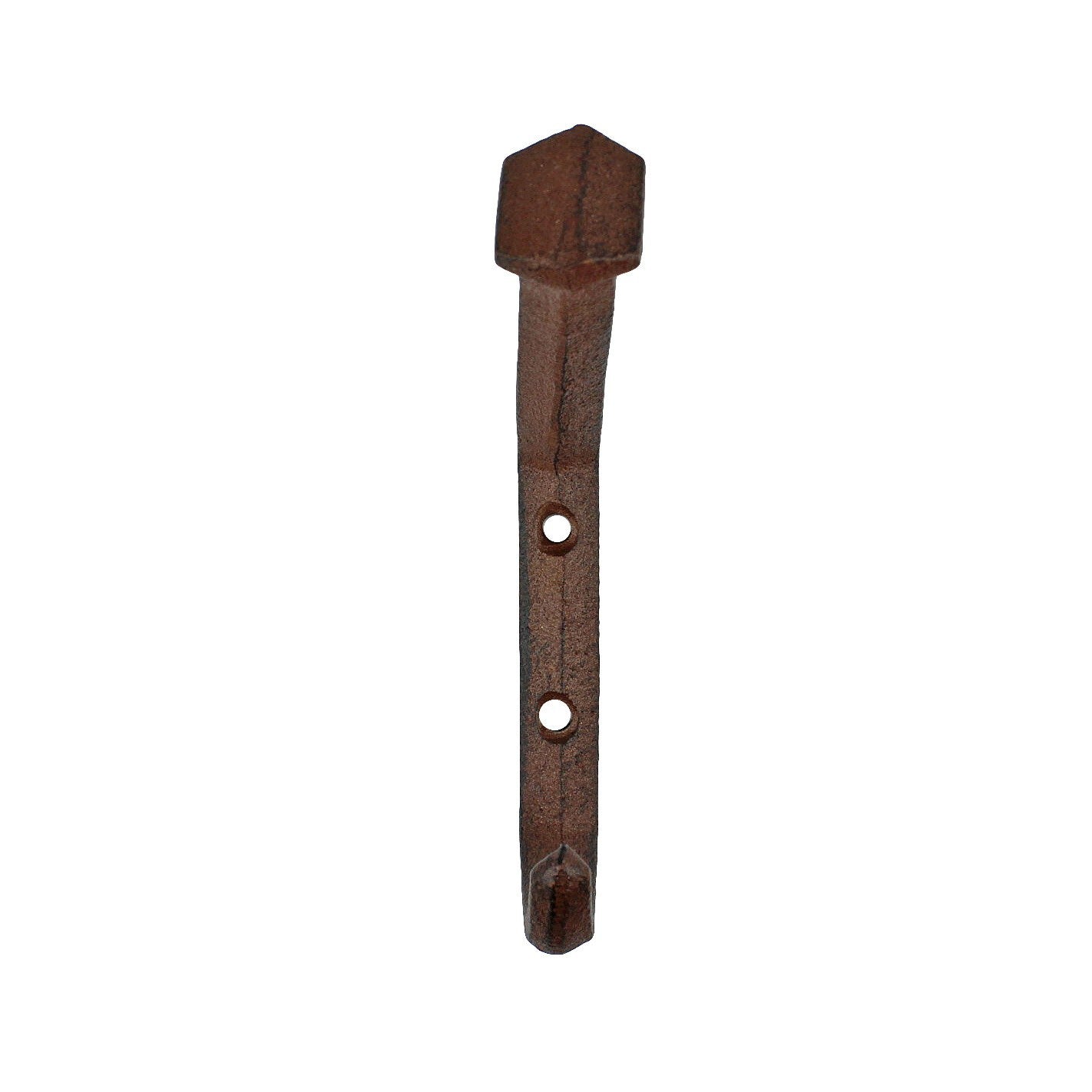 Cast Iron Railroad Spike Double Wall Hook Industrial Rustic Coat Towel Hanger