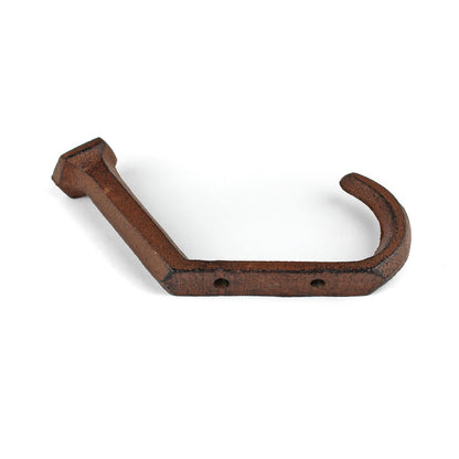 Cast Iron Railroad Spike Double Wall Hook Industrial Rustic Coat Towel Hanger